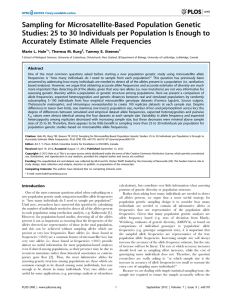 Sampling for Microsatellite-Based Population Genetic Studies: 25 to