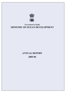 MINISTRY OF OCEAN DEVELOPMENT ANNUAL REPORT 2005-06