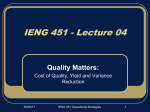 IENG 451 Lecture 04: Quality Matters