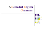 A Remedial English Grammar