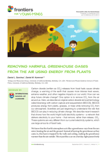 Removing harmful greenhouse gases from the air using energy from