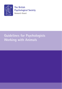 Guidelines for Psychologists Working with Animals