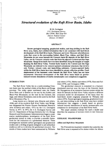 `) Structural evolution of the Raft River Basin, Idaho