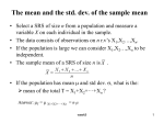 Continuous random variables