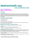 Abstract Math: Real Functions