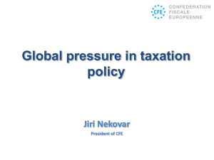 Global pressure in taxation policy