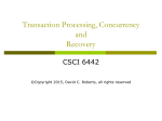 Transaction Processing and Recovery