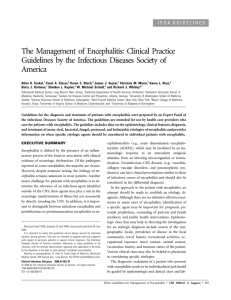The Management of Encephalitis: Clinical Practice Guidelines by the