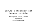 Lecture 15: The energetics of the ocean circulation