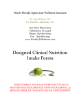 Designed Clinical Nutrition Intake Forms