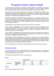 The Generic Inverse Variance method