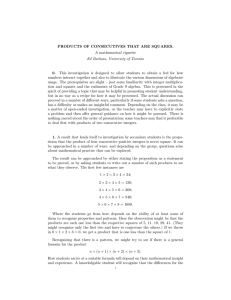 Can products of consecutive numbers be square?