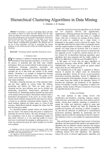 Hierarchical Clustering Algorithms in Data Mining