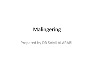 Malingering - Rage University