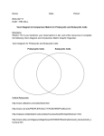 Name: Date: Period: BIOLOGY H EU#1: THE CELL Venn Diagram