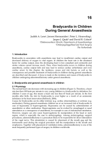 Bradycardia in Children During General Anaesthesia