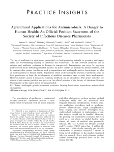 Agricultural Applications for Antimicrobials. A