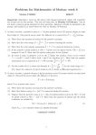Problems for Mathematics of Motion: week 6