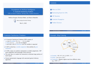 5. Constraint Satisfaction Problems CSPs as Search Problems