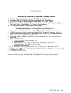 Comorbidity Scoring Instructions for completing THE