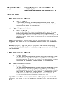 APC Document 31 (HIST): Change the descriptions and credit hours