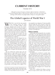 The Global Legacies of World War I CURRENT HISTORY