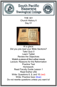 History 2 Reading THE 301 Church History II (XT203)