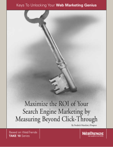 Maximize the ROI of Your Search Engine Marketing by Measuring