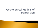 Psychological Models of Depression