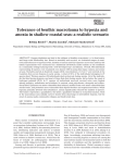 Tolerance of benthic macrofauna to hypoxia and anoxia in shallow