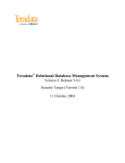 Teradata Relational Database Management System