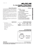 MAX4624/MAX4625 1Ω, Low-Voltage, Single-Supply