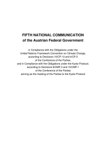 FIFTH NATIONAL COMMUNICATION of the Austrian Federal