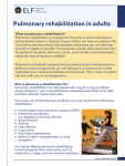 Pulmonary rehabilitation - European Lung Foundation