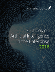 Outlook on Artificial Intelligence in the Enterprise 2016