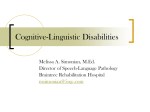 Cognitive-Linguistic Disabilities