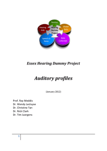 The measurement of auditory profiles