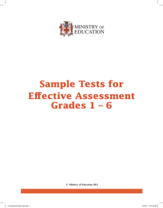 Sample Tests for Effective Assessment