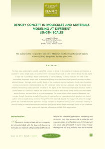 DENSITY CONCEPT IN MOLECULES AND MATERIALS