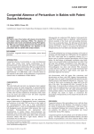 Congenital Absence of Pericardium in Babies with Patent Ductus