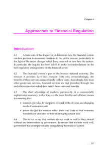 Approaches to Financial Regulation