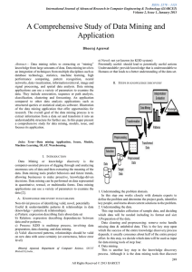 A Comprehensive Study of Data Mining and Application