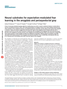 Neural substrates for expectation-modulated fear learning in