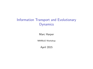 Information Transport and Evolutionary Dynamics