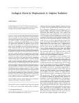 Ecological Character Displacement in Adaptive Radiation