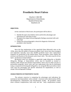 Prosthetic Valves: The Essentials