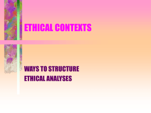 ethical contexts - University of Dayton