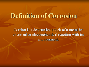 Definition of Corrosion