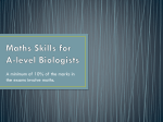 Maths Skills for A-level Biologists