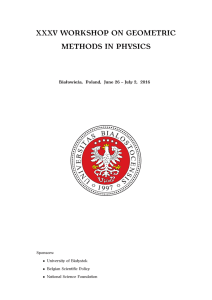 Conference booklet - XXXV Workshop on Geometric Methods in